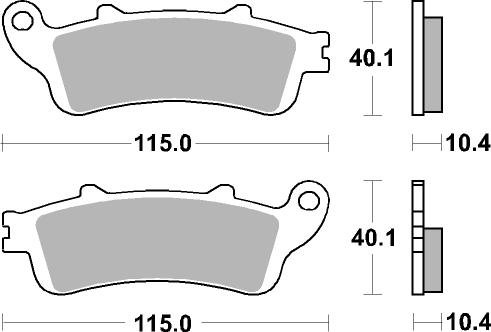 880LS SBS galinės sukepintos stabdžių kaladėlės