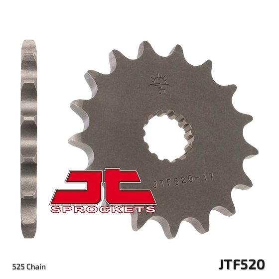 56417JT JT Sprockets priekinė žvaigždutė 17 dantukų žingsnis 525 jtf52017