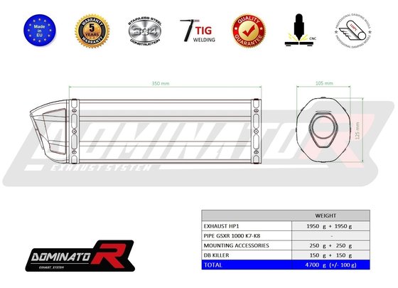 SU007DF-S Dominator exhaust silencer hp1