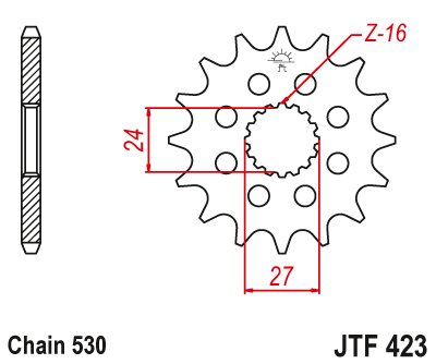 219017JT JT Sprockets priekinė žvaigždutė