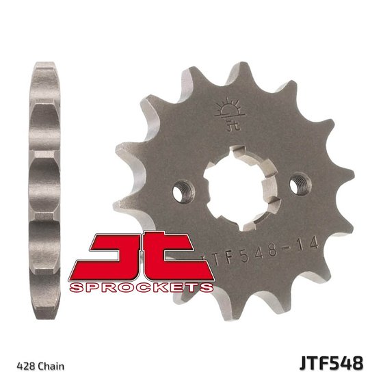 217714JT JT Sprockets priekinė žvaigždutė 14 dantų žingsnis 428 jtf54814