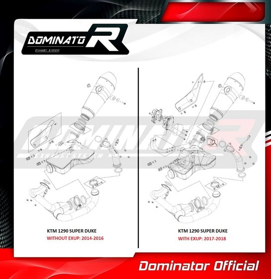 KT030D Dominator exhaust cat eliminator decat