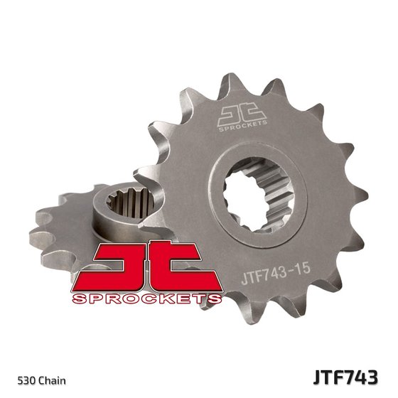 JTF743 JT Sprockets plieninė priekinė žvaigždutė