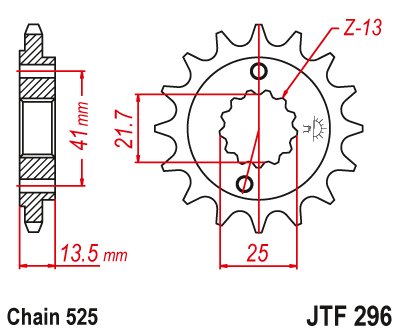 29615JT JT Sprockets priekinė žvaigždutė