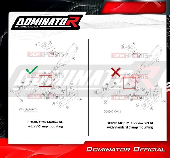 HS005DF Dominator exhaust silencer muffler hp1 + db killer