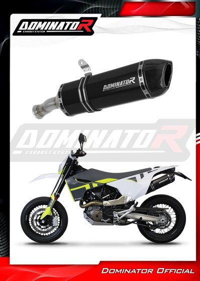 HS004DFBL Dominator exhaust silencer muffler hp1 black + db killer