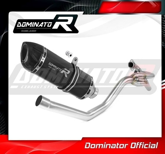 YA066DFBL-S Dominator exhaust silencer hp1 black & 2 in 1 collector