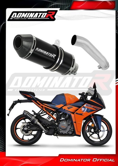 KT075DFBL Dominator exhaust silencer muffler hp3 black + db killer