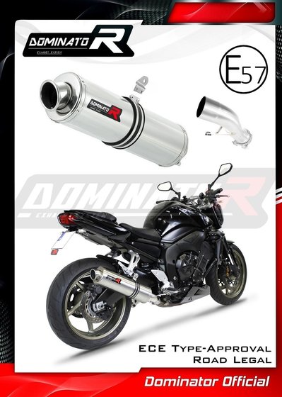 YA020DST-H Dominator homologated exhaust silencer round