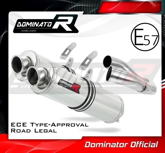 KA031DST-H Dominator homologated exhaust silencer round