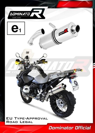 BW018DST-H Dominator homologated exhaust silencer round