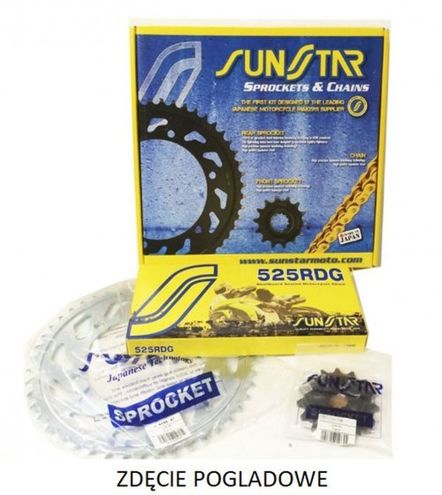 K525RTG102 SUNSTAR SPROCKETS plieninių grandinių rinkinys s1000rr -18