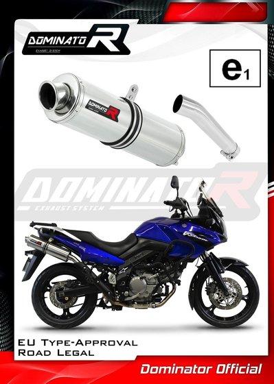 SU016DST-H Dominator homologated exhaust silencer round