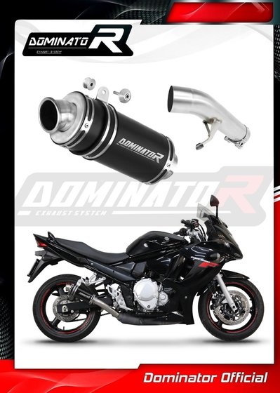 SU024DCBL-S Dominator exhaust silencer muffler gp1 black