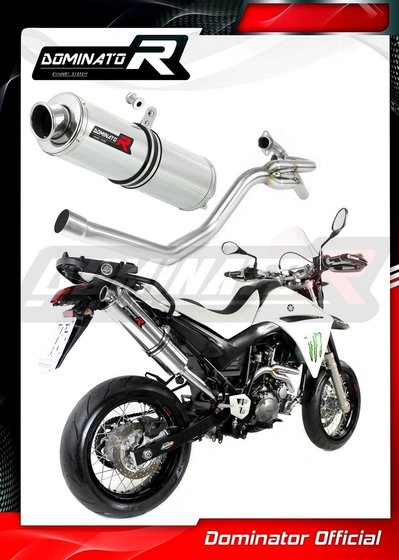 YA066DST-S Dominator exhaust silencer round & 2 in 1 collector