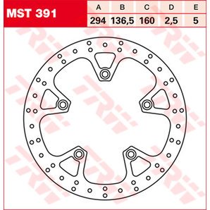 MST391 TRW stabdžių diskas, fiksuotas ( ne plaukiojantis )