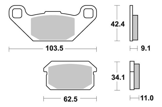 6568484 DOPPLER sbs stabdžių kaladėlės sukepintos offroad