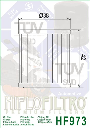 20-HF973 Hiflofiltro "hiflo" alyvos filtras hf973