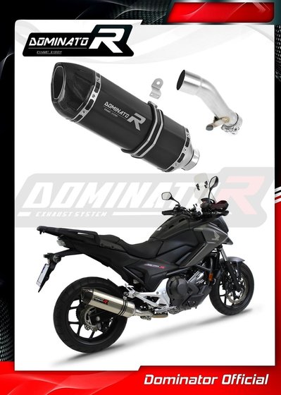 HO050DFBL-S Dominator exhaust silencer muffler hp1 black