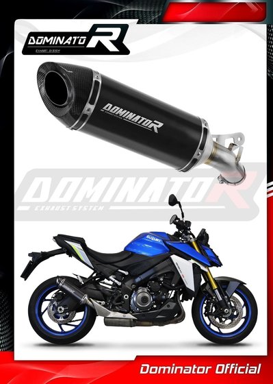 SU105DFBL Dominator exhaust silencer muffler hp8 black + db killer