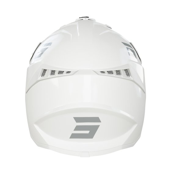 SHOT moto lite solid white glossy 2.0 šalmas