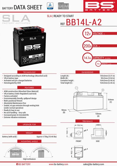 300759 BS BATTERY 12 v akumuliatorius