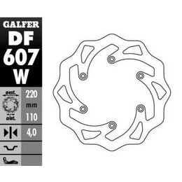 DF607W GALFER fiksuotos bangos stabdžių rotorius