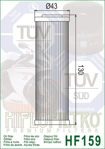 20-HF159 Hiflofiltro "hiflo" alyvos filtras hf159