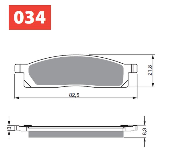 46-12-034-4 Goldfren goldfren stabdžių kaladėlės 034 ceramic carbon s33