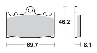 631RSI SBS sbs stabdžių kaladėlės racing sintered