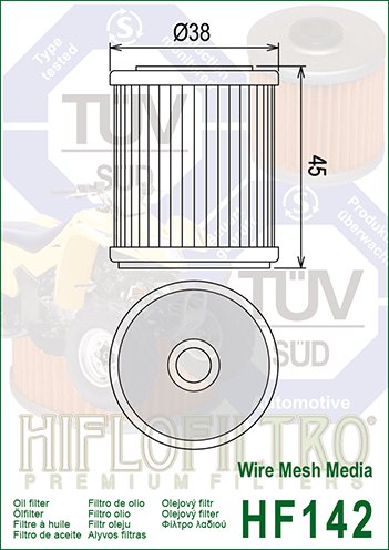 20-HF142 Hiflofiltro "hiflo" alyvos filtras hf142