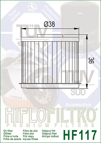 20-HF117 Hiflofiltro alyvos filtras