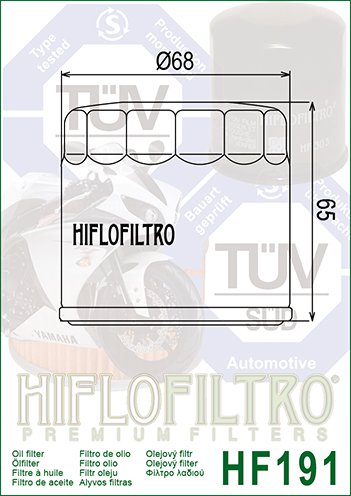 HF191 Hiflofiltro alyvos filtras