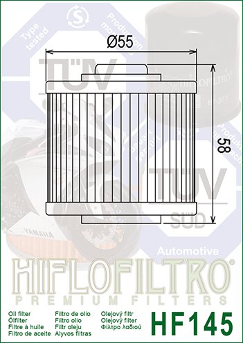 HF145 Hiflofiltro alyvos filtras