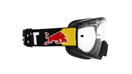 674-220101 SPECT spect red bull whip mx akiniai, viengubi lęšiai, juodi, skaidrūs