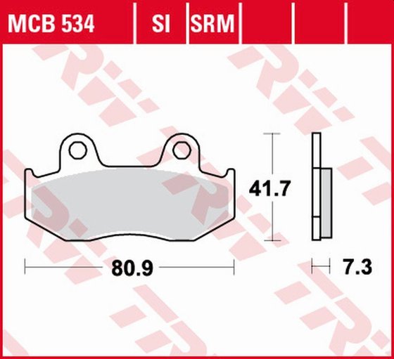 MCB534 TRW universalios organinės standartinės stabdžių trinkelės