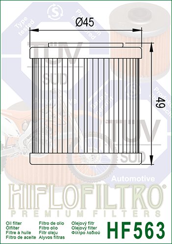 20-HF563 Hiflofiltro "hiflo" alyvos filtras hf563