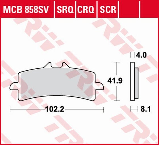 MCB858SV TRW sv serijos stabdžių trinkelės