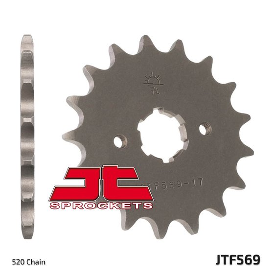 56917JT JT Sprockets priekinė žvaigždutė 17 dantukų žingsnis 520 jtf56917