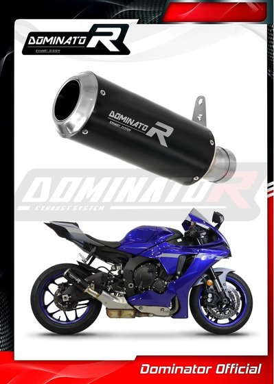 YA122DCBL-S Dominator exhaust silencer muffler gp black