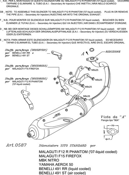 0587 SITO sito exhaust for benelli