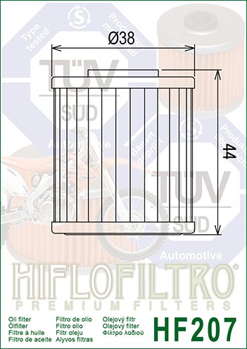 HF207 Hiflofiltro alyvos filtras