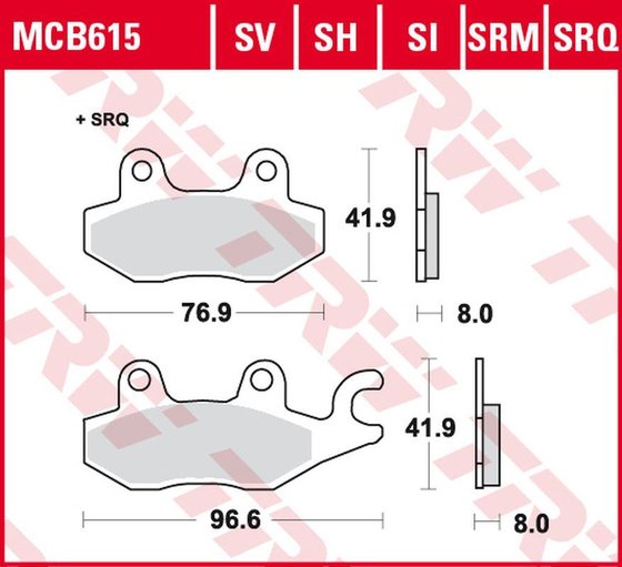 MCB615SV TRW sukepintos keraminės stabdžių trinkelės