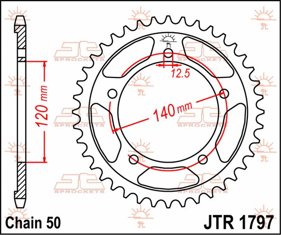 445941JT JT Sprockets galinė žvaigždutė 41 danties žingsnis 530 jtr179741