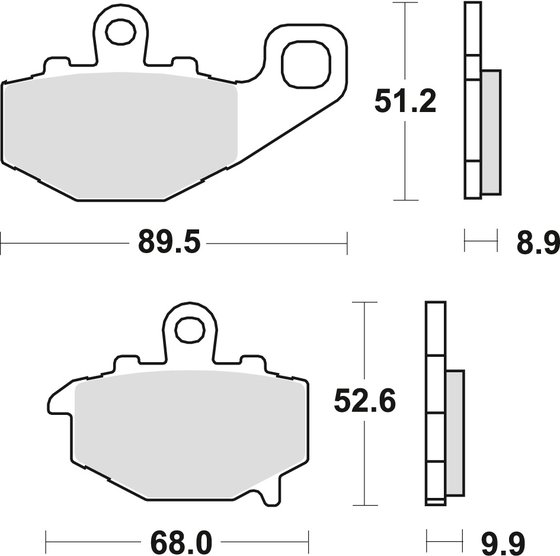 MCB662SH TRW sukepinto metalo stabdžių trinkelės