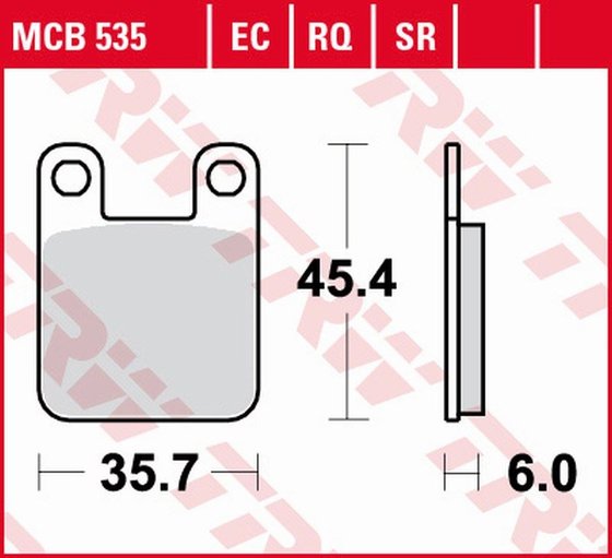 MCB535EC TRW organinės bekelės stabdžių trinkelės