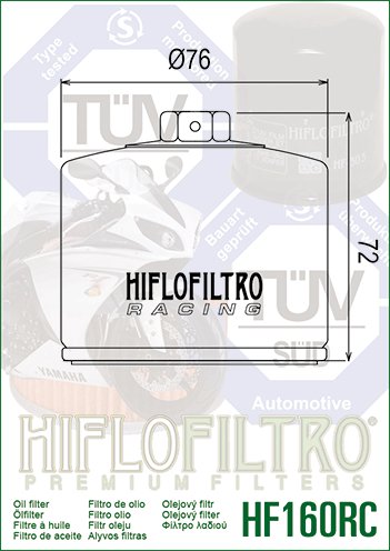 HF160RC Hiflofiltro našesnis tepalo filtras