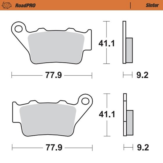 403402 MOTO-MASTER sukepinta galinė stabdžių kaladėlė