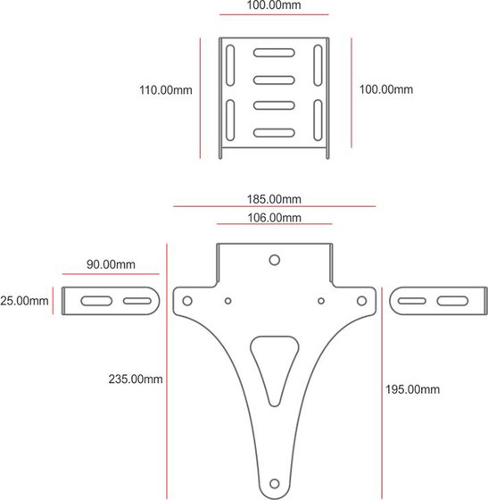 NUNP1 C-RACER universalus valstybinio numerio laikiklis