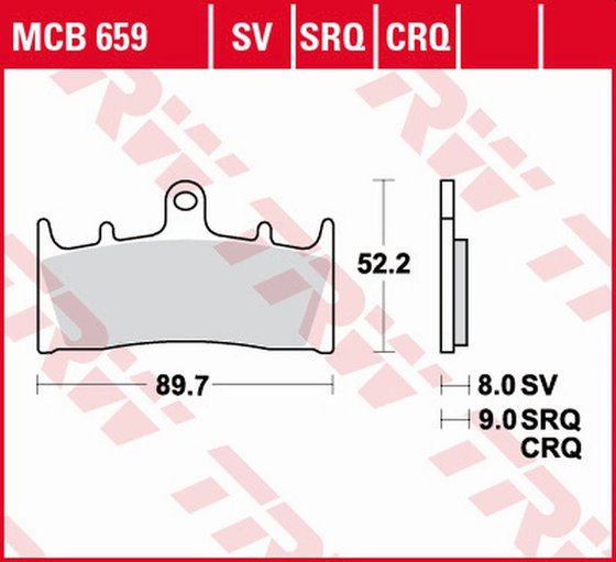 MCB659CRQ TRW lenktyninių stabdžių kaladėlės iš hiper-karbono